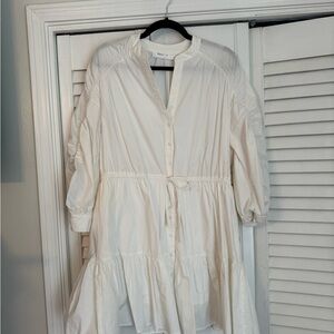 ASTR White Button-Up Dress